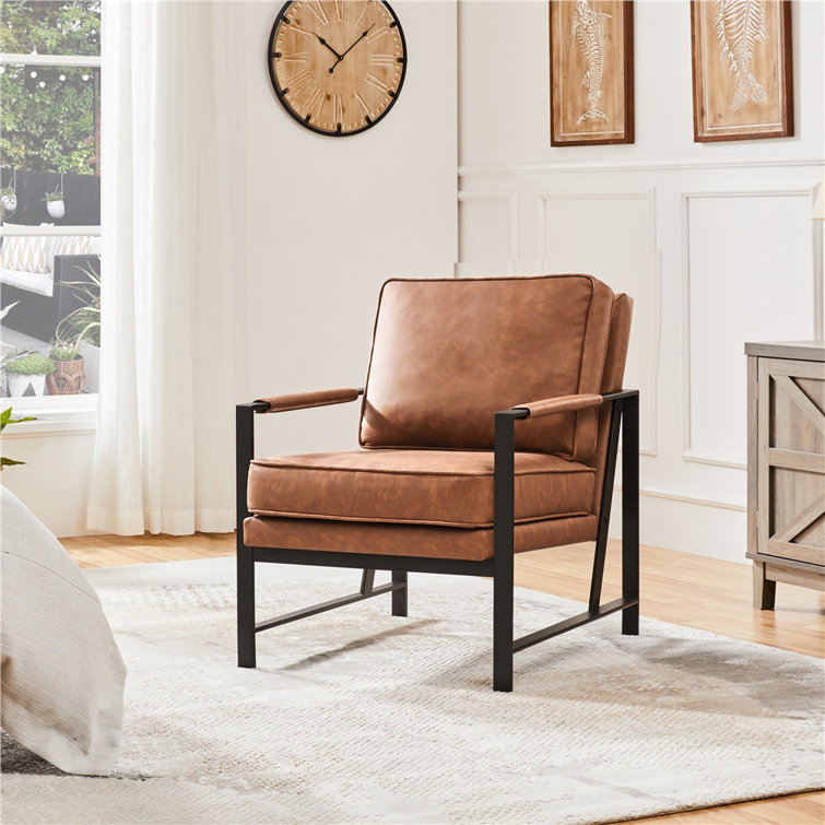 Leather armchair living room new arrivals